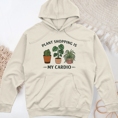 Plant Shopping Is My Cardio Midweight Hooded Sweatshirt