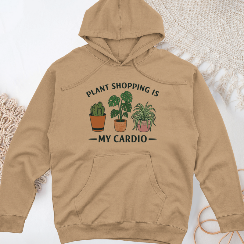Plant Shopping Is My Cardio Midweight Hooded Sweatshirt