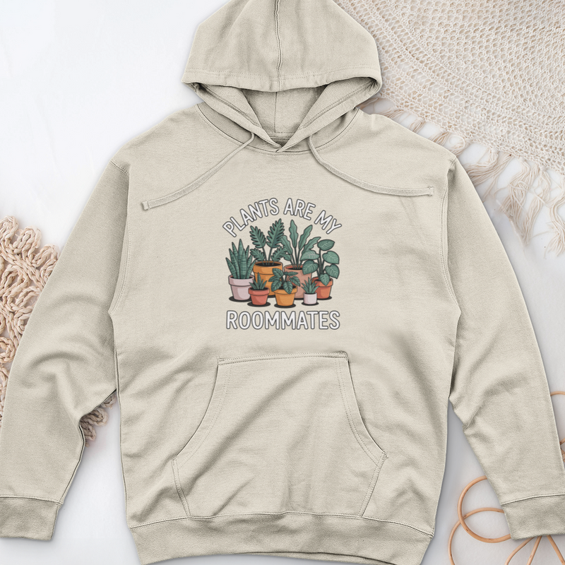Plants Are My Roommates Midweight Hooded Sweatshirt