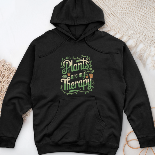 Plants are my Therapy 2 Midweight Hooded Sweatshirt
