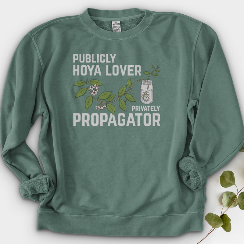 Publicly Hoya Lover Privately Propagator Crewneck