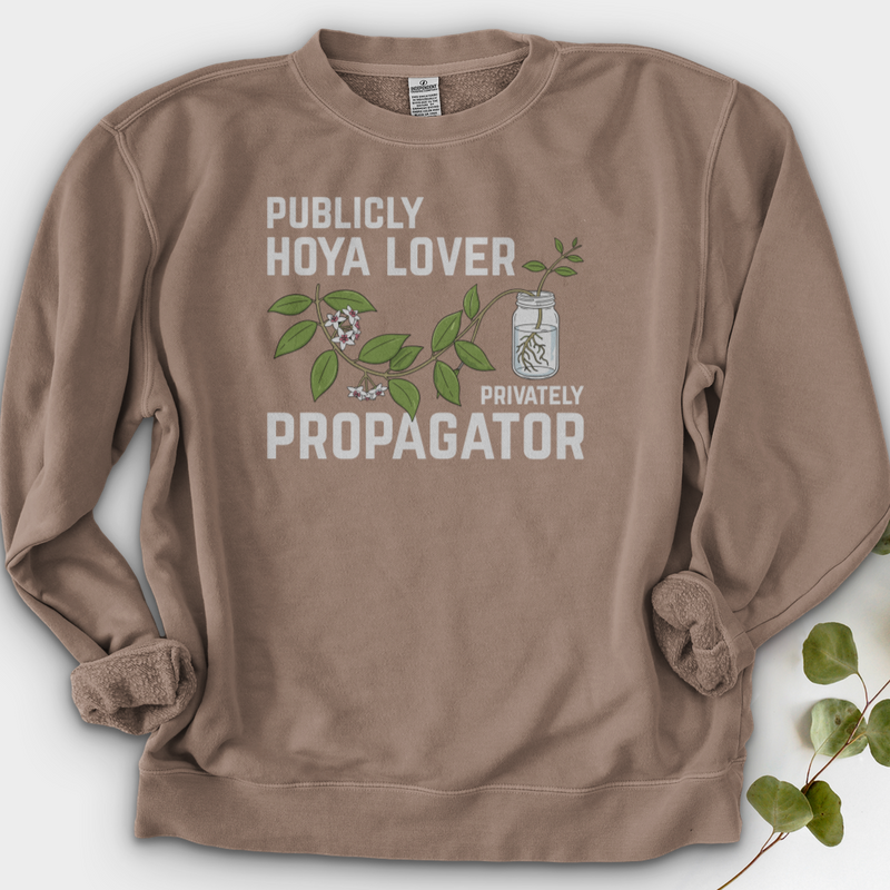 Publicly Hoya Lover Privately Propagator Crewneck