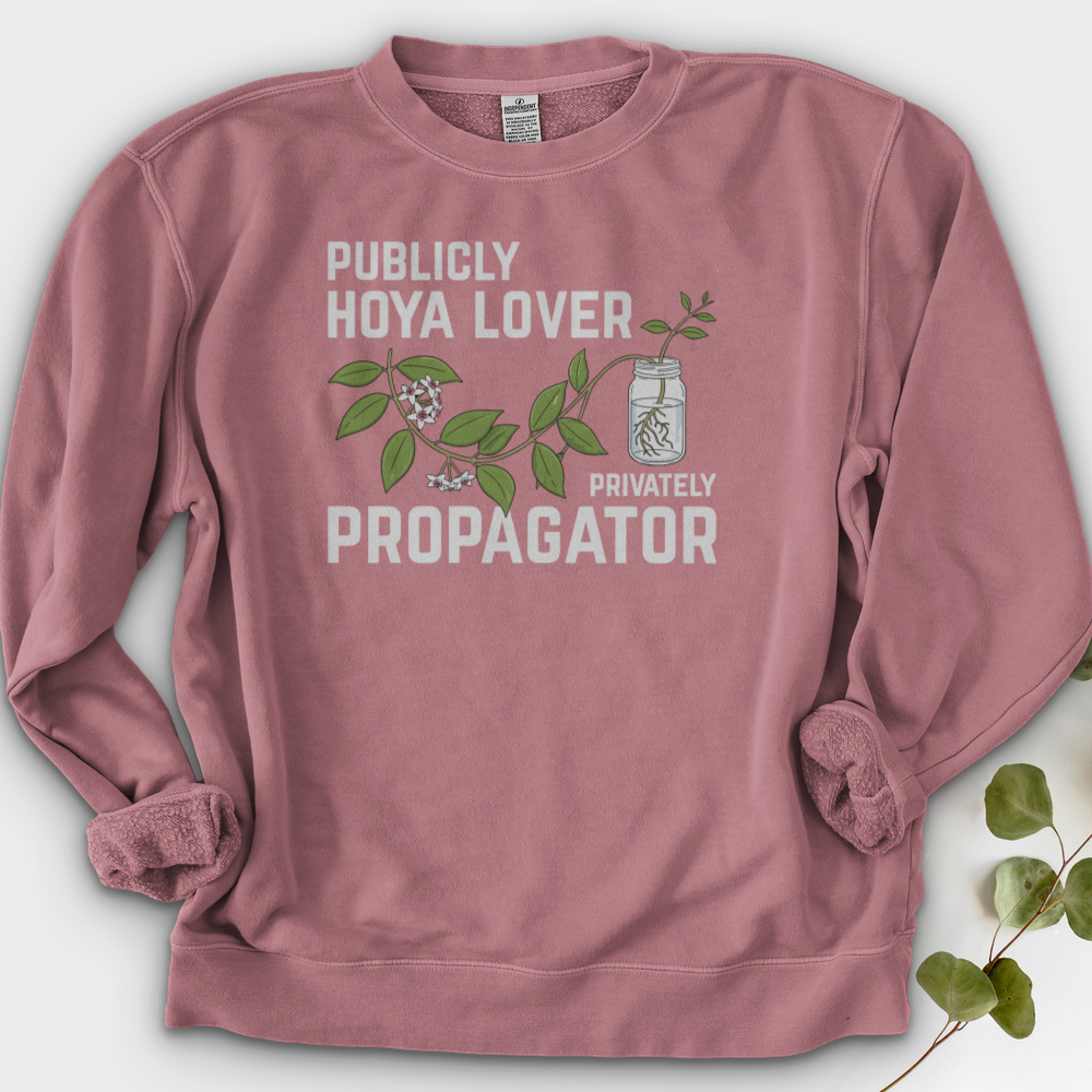 Publicly Hoya Lover Privately Propagator Crewneck