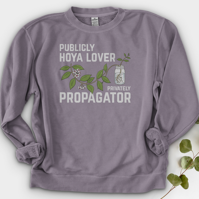 Publicly Hoya Lover Privately Propagator Crewneck