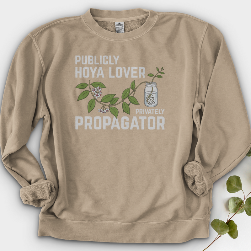 Publicly Hoya Lover Privately Propagator Crewneck