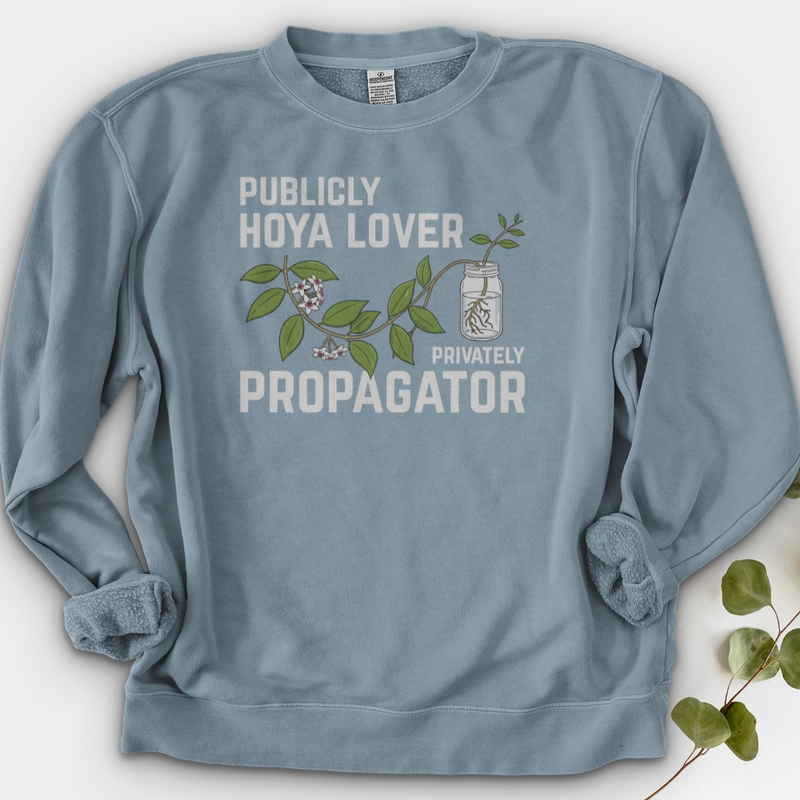 Publicly Hoya Lover Privately Propagator Crewneck