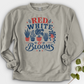 Red White Blooms Crewneck