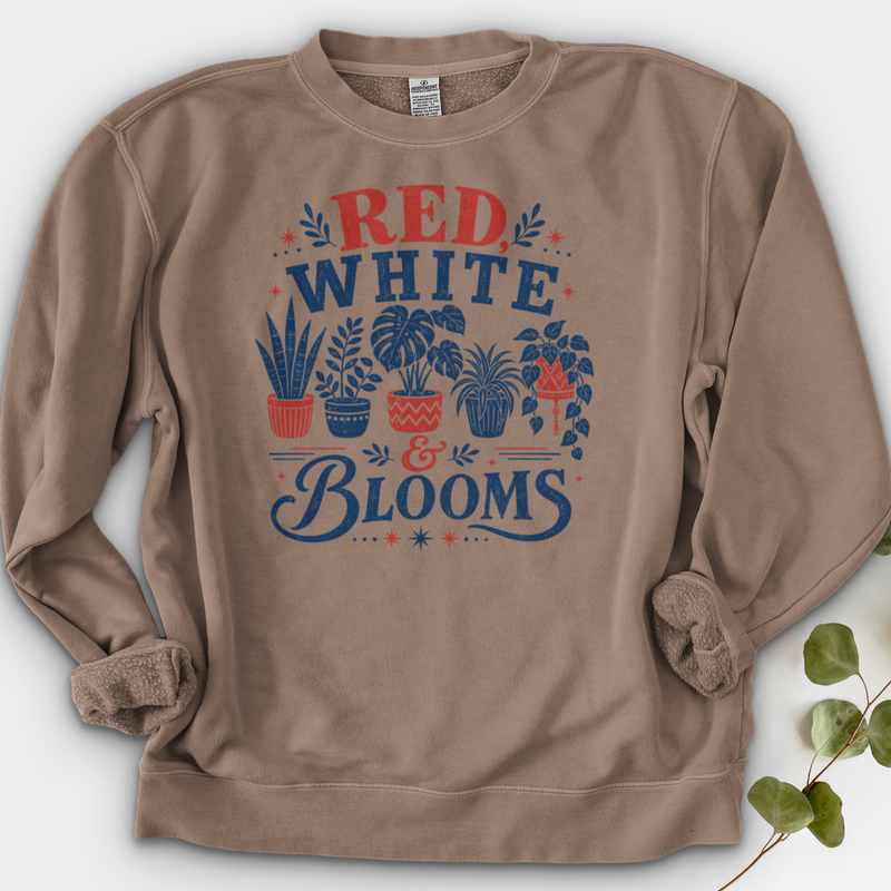 Red White Blooms Crewneck