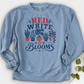 Red White Blooms Crewneck
