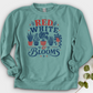 Red White Blooms Crewneck