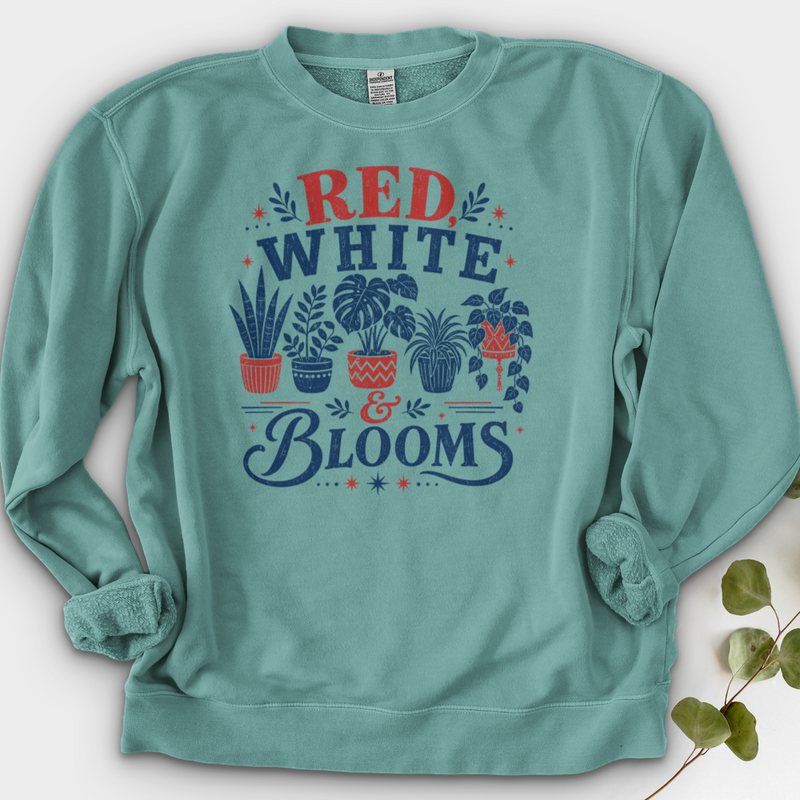 Red White Blooms Crewneck