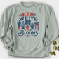 Red White Blooms Crewneck