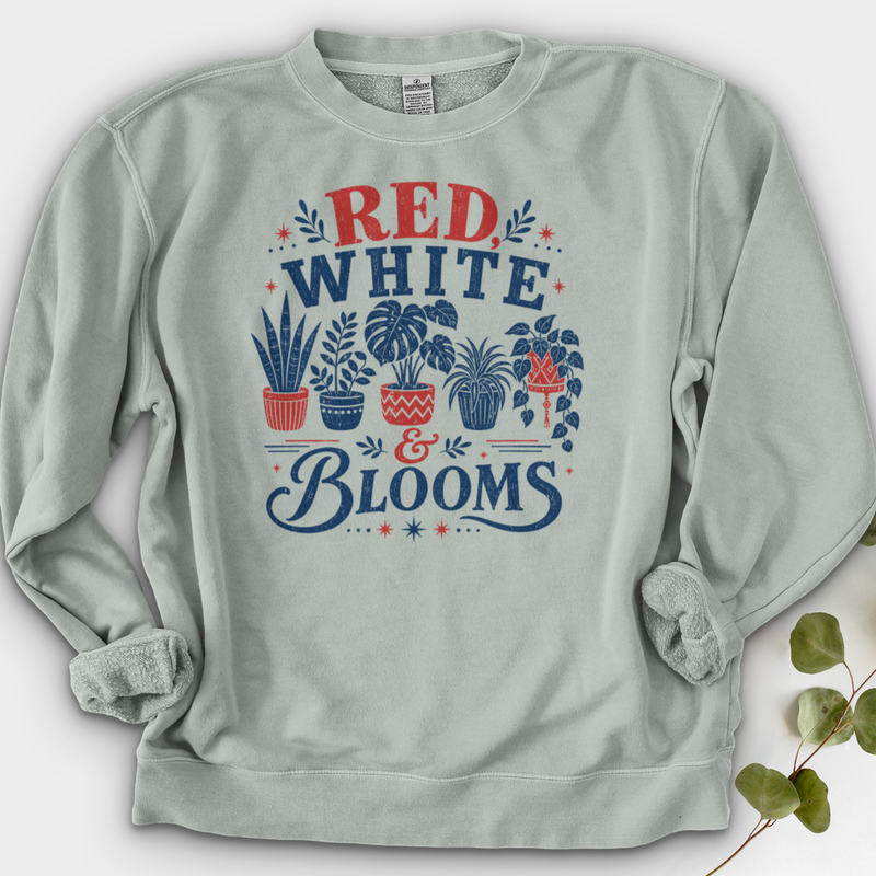 Red White Blooms Crewneck
