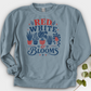 Red White Blooms Crewneck