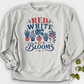Red White Blooms Crewneck