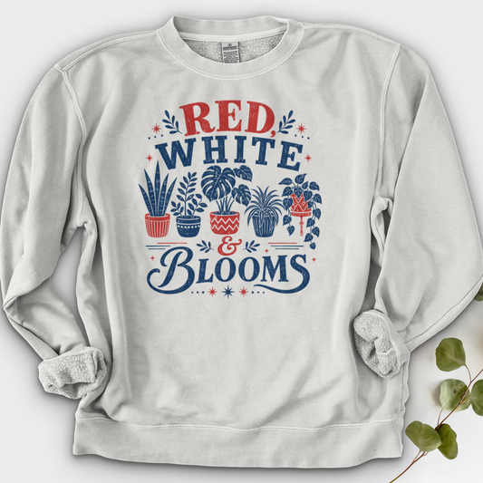 Red White Blooms Crewneck