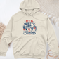 Red White Blooms Midweight Hooded Sweatshirt