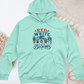 Red White Blooms Midweight Hooded Sweatshirt