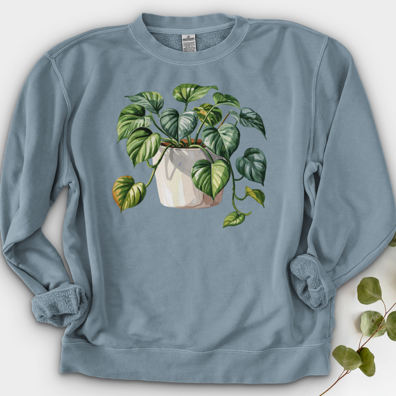 Watercolor Pothos Plant Crewneck