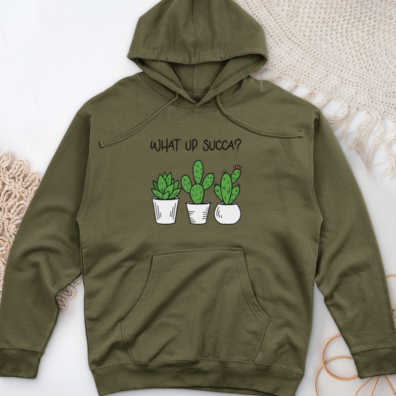 What Up Succa Midweight Hooded Sweatshirt