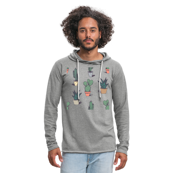 Unisex Lightweight Terry Hoodie - heather gray
