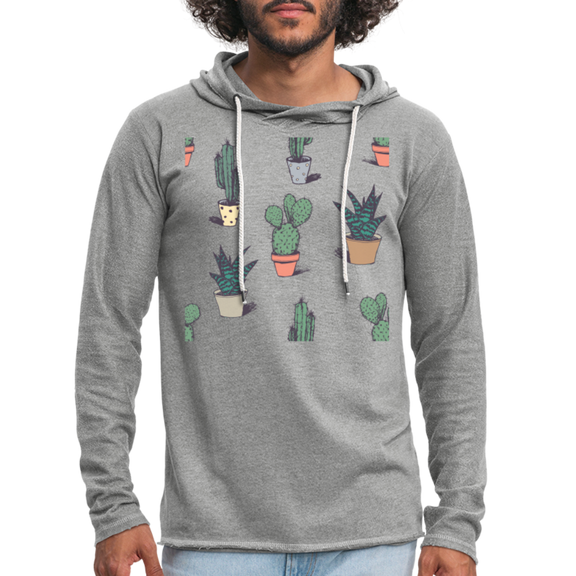 Unisex Lightweight Terry Hoodie - heather gray