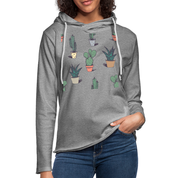 Unisex Lightweight Terry Hoodie - heather gray